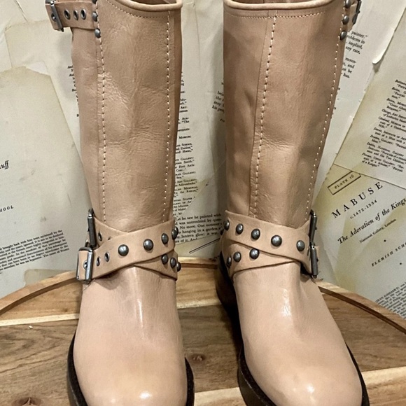 Free People We The Free Janey Engineer Buckle Boot Nude Tan Fawn - Picture 7 of 8